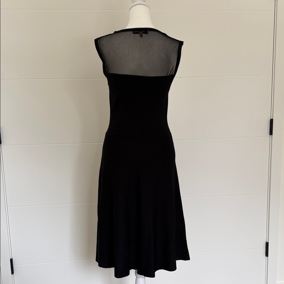 John + Jenn Black Sheer Yoke Midi Dress - Picture 2 of 7